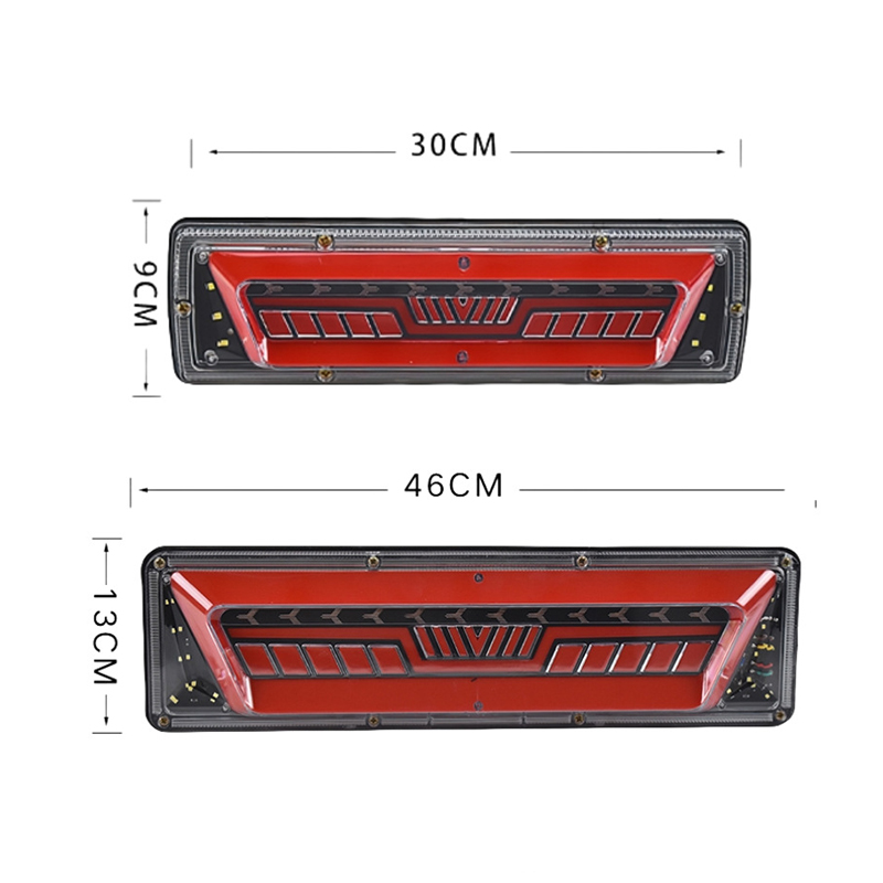 General led lights for trucks, Steyr King taillights, truck flow turn signals, flashing brake lights, signal lights, high position lights, warning lights details Picture