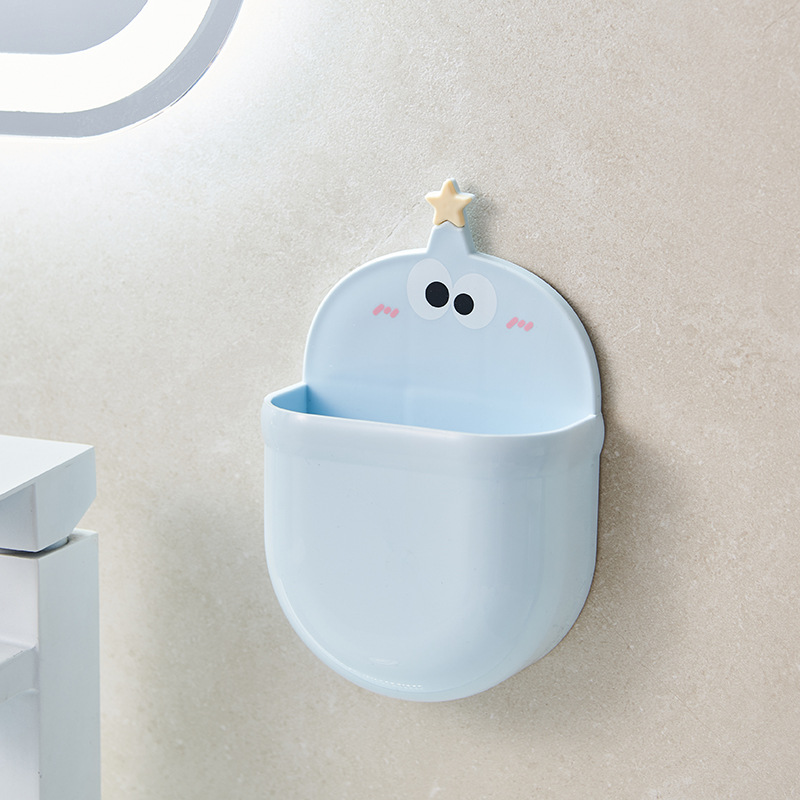 S137-1038 Bathroom storage rack, wall-mounted, non-drilling bathroom washbasin, toothbrush draining and storage rack Application Scenario