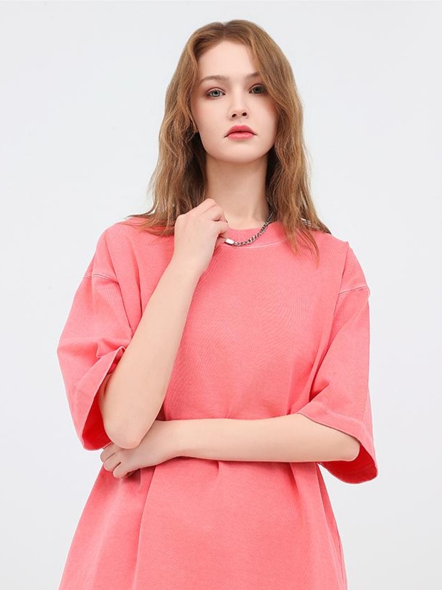 Washed cotton short-sleeved 260g/㎡ American street fashion brand men's and women's same style pure cotton short-sleeved T-shirt advertising shirt Men's casual cultural shirt fashionable, comfortable and breathable new top Application Scenario