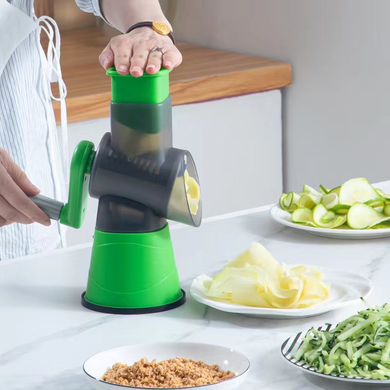 旋风滚筒切菜机 多功能切菜器 切丝切片器 手摇擦丝磨粉厨房神器 切丝器丝厨房神器详情图6