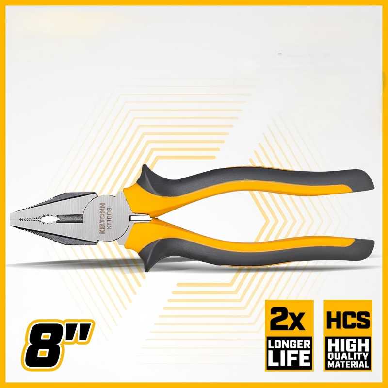 8"Cutting Combination Pliers with Plastic Handle