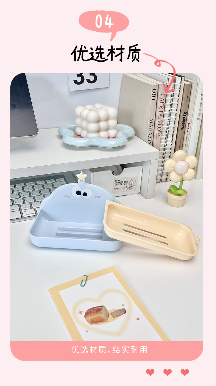 New S137-1033 large-eyed shaped soap box, washbasin, soap rack, non-drilling and multi-functional storage rack detail image 6