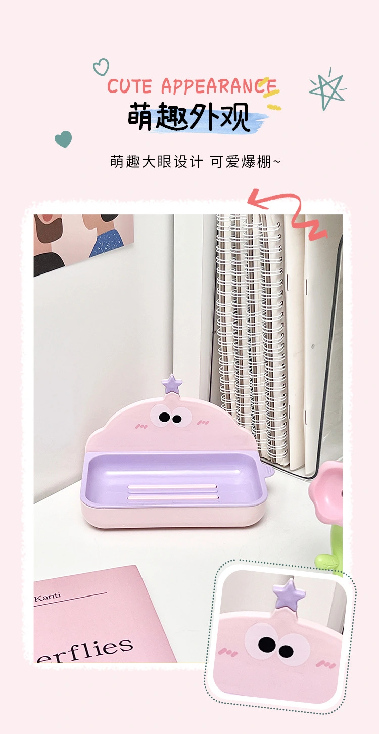 New S137-1033 large-eyed shaped soap box, washbasin, soap rack, non-drilling and multi-functional storage rack detail image 9