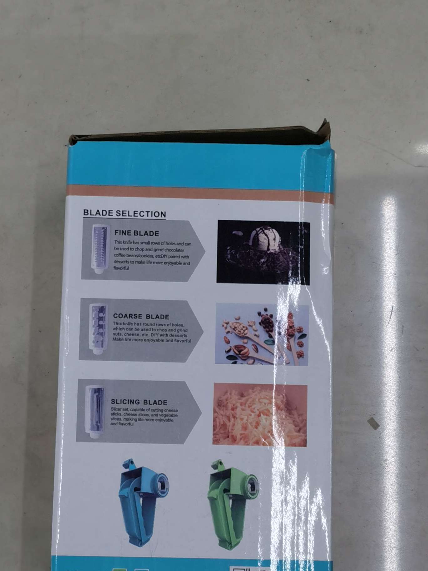 Multi-functional grater, three-blade hand-cranking rotating cheese grater, kitchen creative cheese and cheese, starting from 100 yuan per box, kitchen magic tool, shredder, electric garlic blender Application Scenario