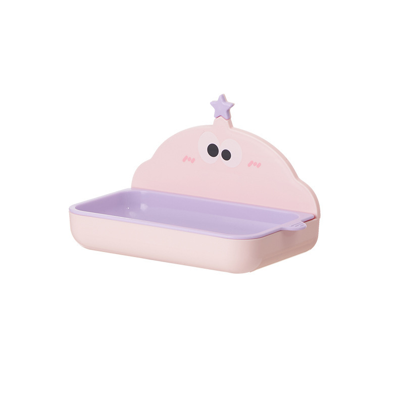 New S137-1033 large-eyed shaped soap box, washbasin, soap rack, non-drilling and multi-functional storage rack Item Picture