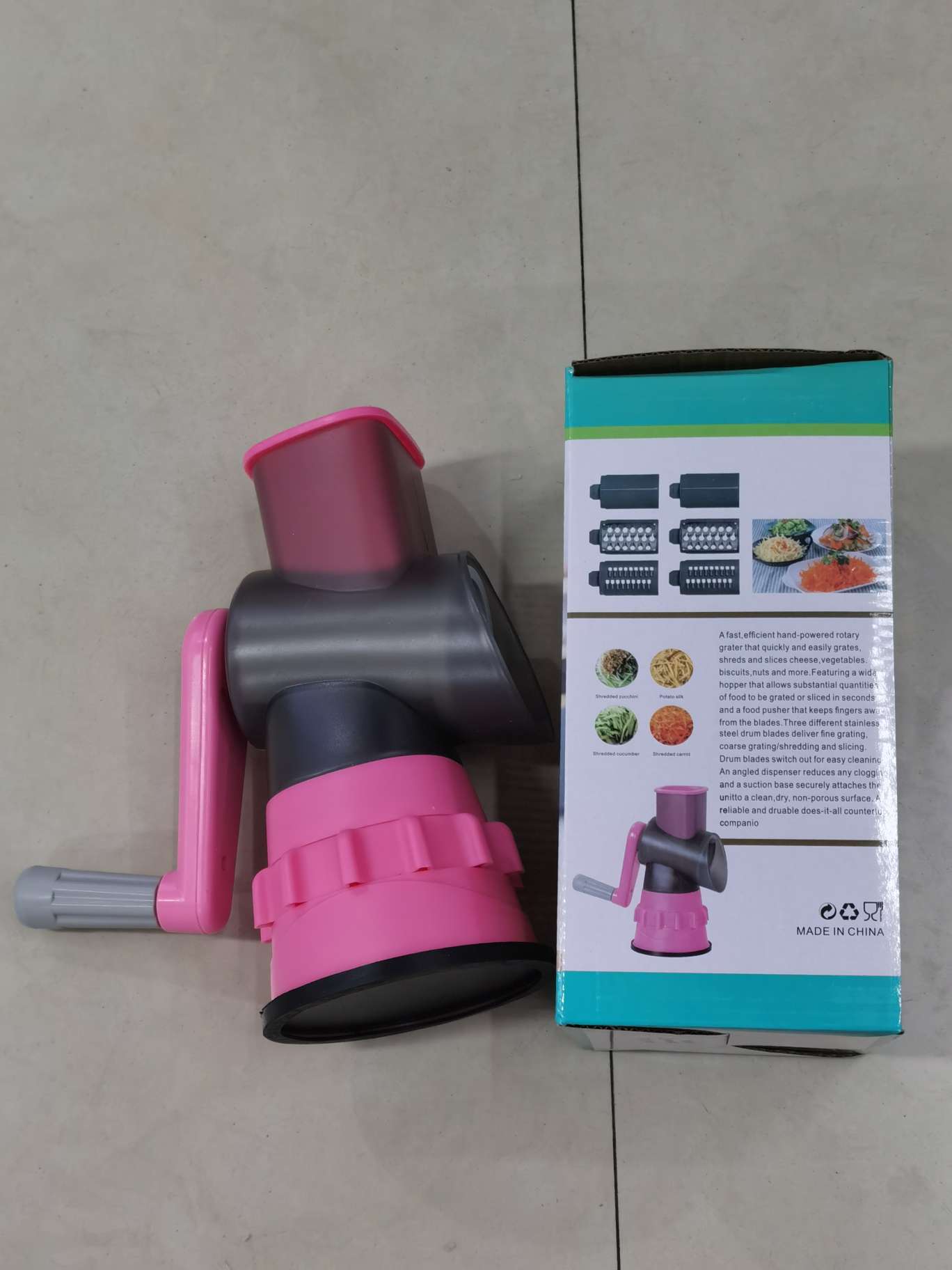 旋风滚筒切菜机 多功能切菜器 切丝切片器 手摇擦丝磨粉厨房神器 切丝器丝厨房神器详情图11