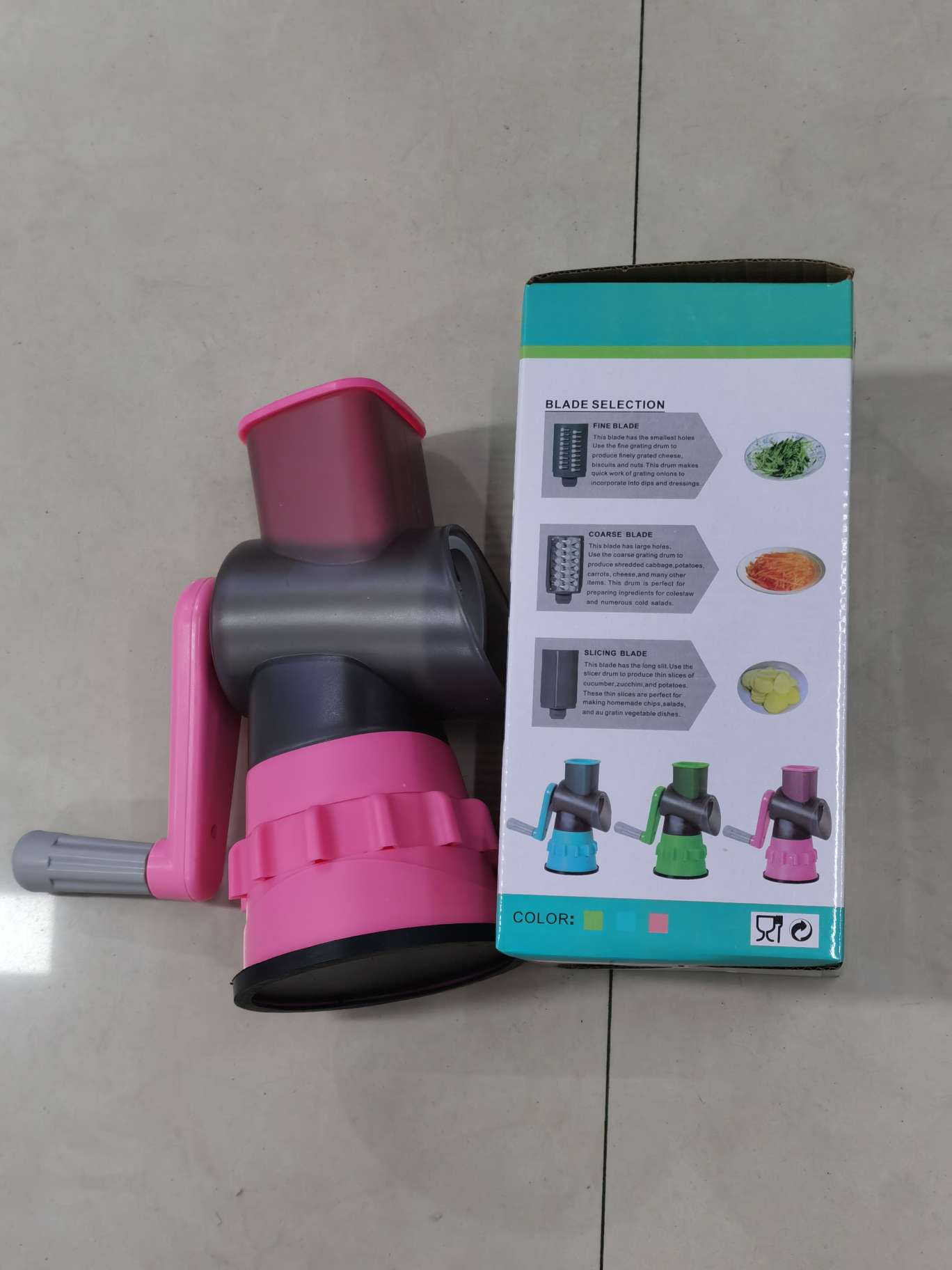 旋风滚筒切菜机 多功能切菜器 切丝切片器 手摇擦丝磨粉厨房神器 切丝器丝厨房神器详情图10