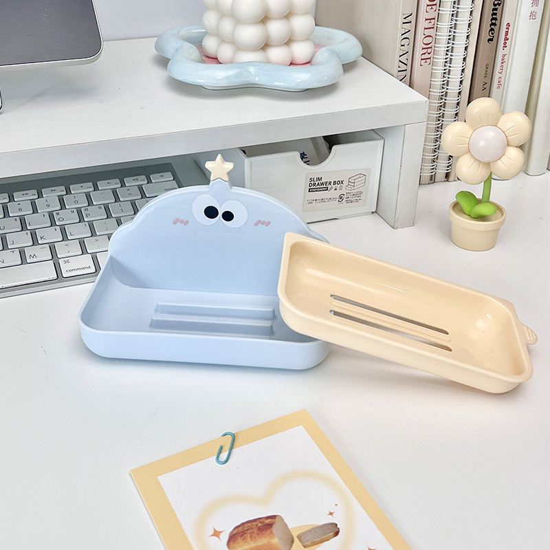 New S137-1033 large-eyed shaped soap box, washbasin, soap rack, non-drilling and multi-functional storage rack Specification image