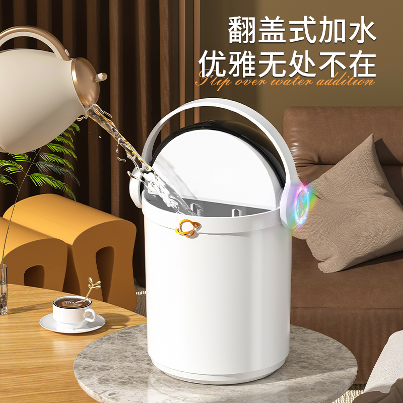 New dual-nozzle spray humidifier, seven-color ambient light, large spray usb for home and office desktops, mini bedroom aromatherapy water replenishment device, small spray machine, constant humidity in air-conditioned rooms during summer details Picture