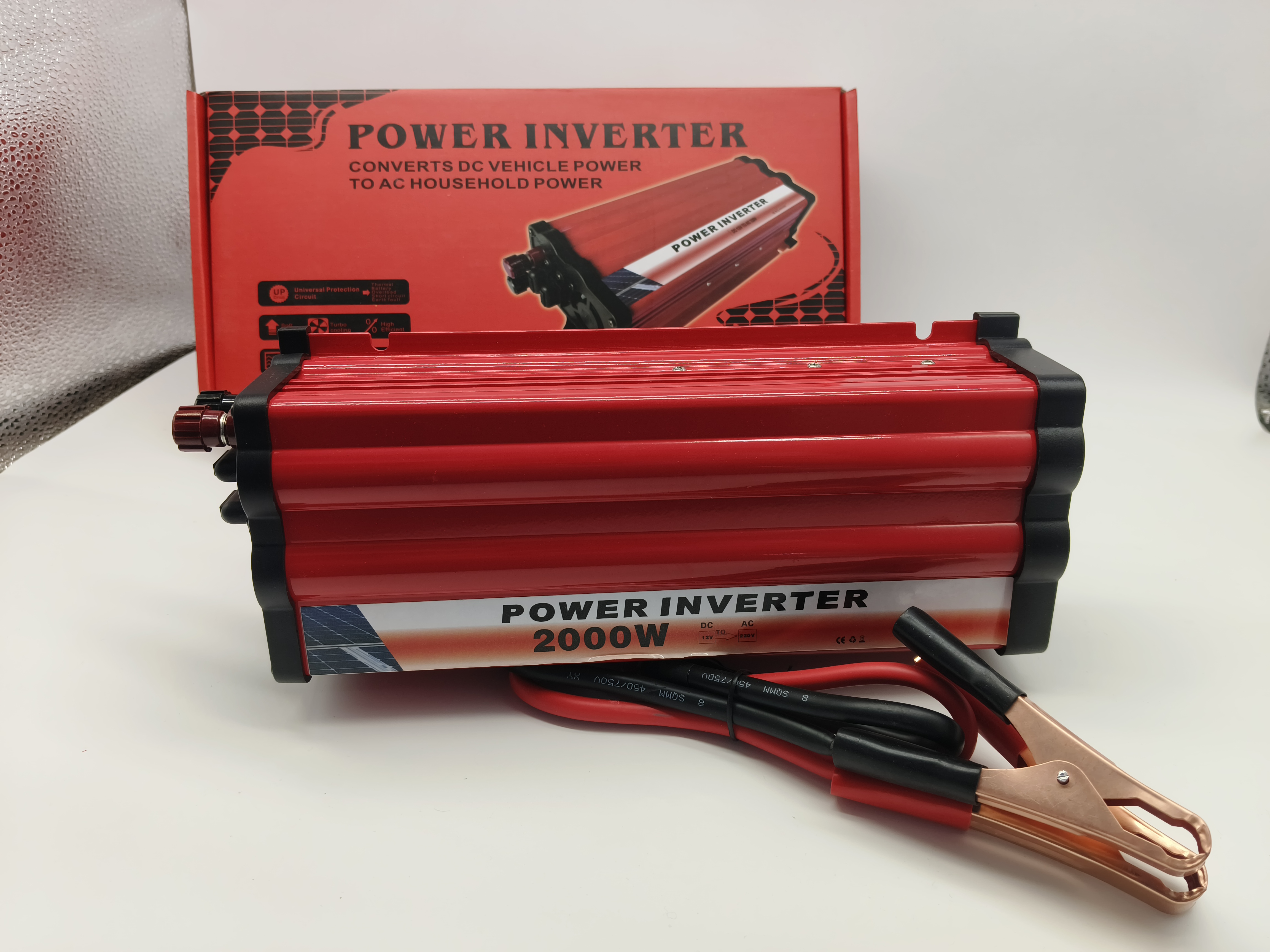 Inversor de coche 12/24V alta potencia DC12V1000W2000W3000W inversor de onda senoidal revisado inversor de onda senoidal pura inversor de coche industrial para el hogar Specification image