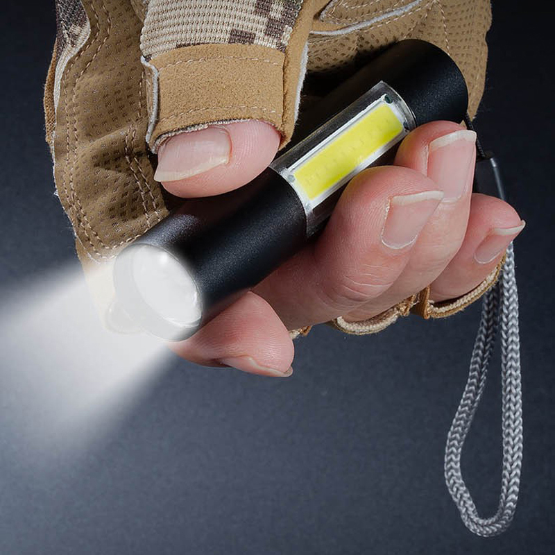 507 aluminum flashlight, USB charging aluminum alloy flashlight, mini flashlight, portable white light small flashlight details Picture