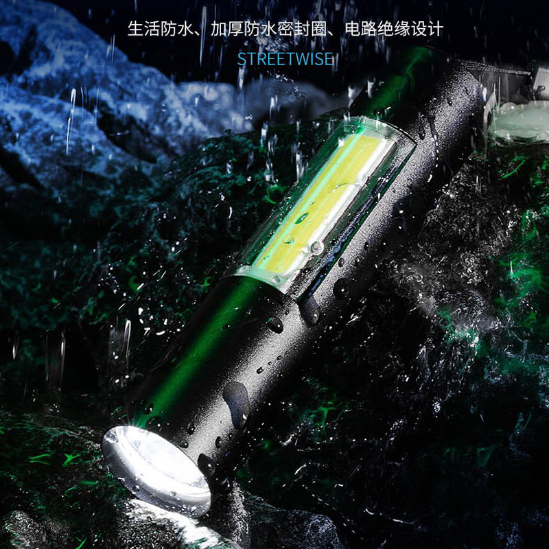 507 aluminum flashlight, USB charging aluminum alloy flashlight, mini flashlight, portable white light small flashlight Item Picture