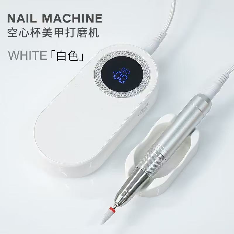 The new hollow cup battery-powered nail polish grinder with 40,000 RPM and high battery life for polishing Application Scenario