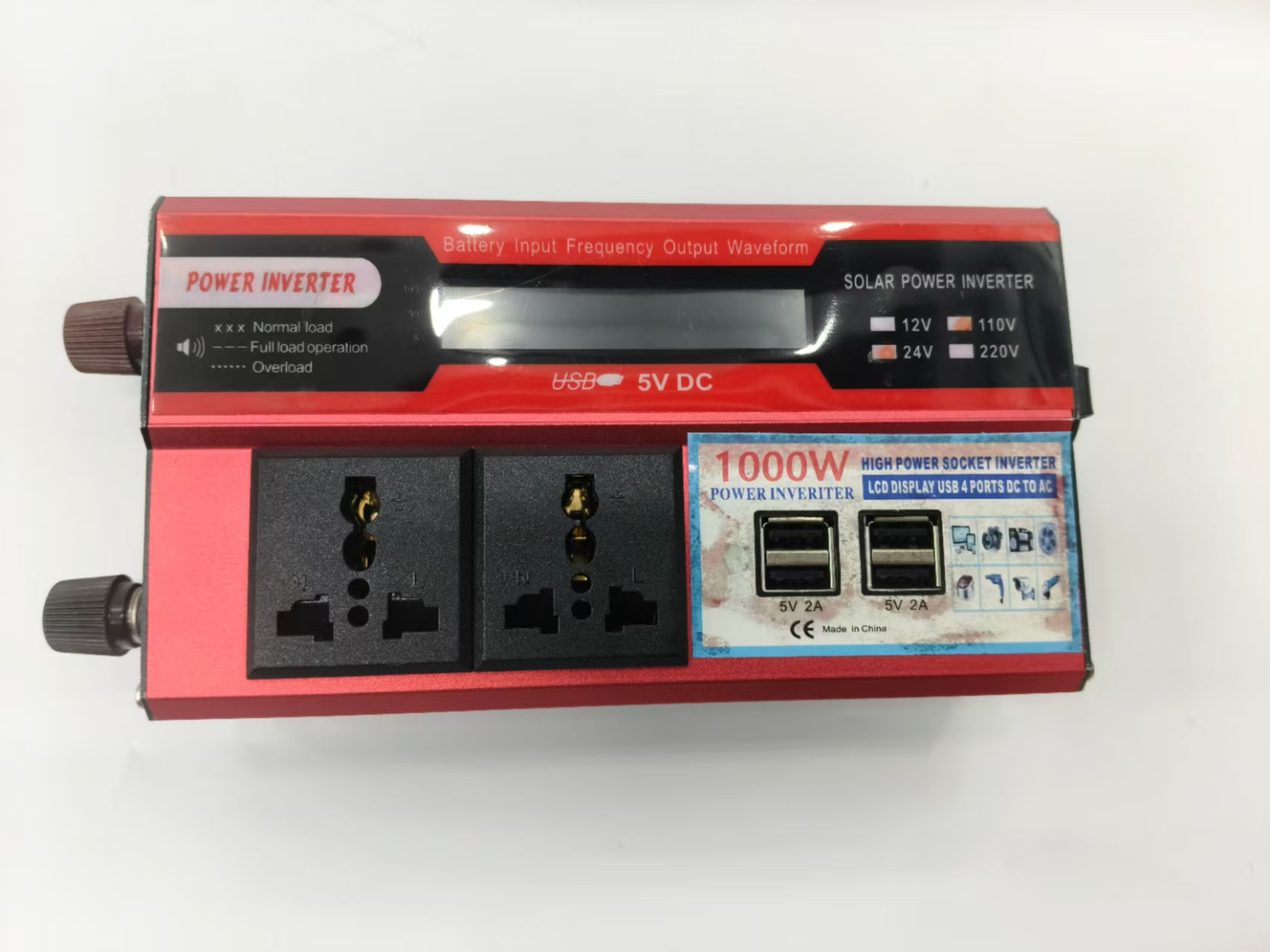 修正弦波逆变器太阳能12V24V220V智能数显双压通用车载户外逆变器