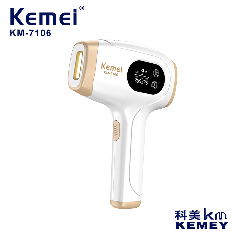 The Kemei Km-7106 Safe Ice Point Design Inhibits Hair Growth, With A 10W Hair Growth Rate And Multiple Adjustable Levels. It Is A Beauty Device And A Small Household Appliance For Hair Removal