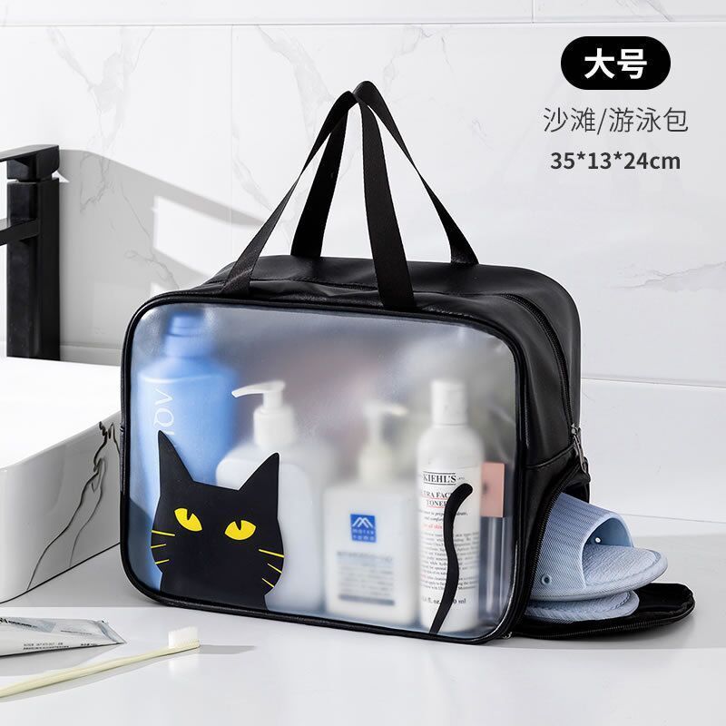洗漱包/洗漱袋/梳子镜子/户外透明包/游泳pvc防水包产品图