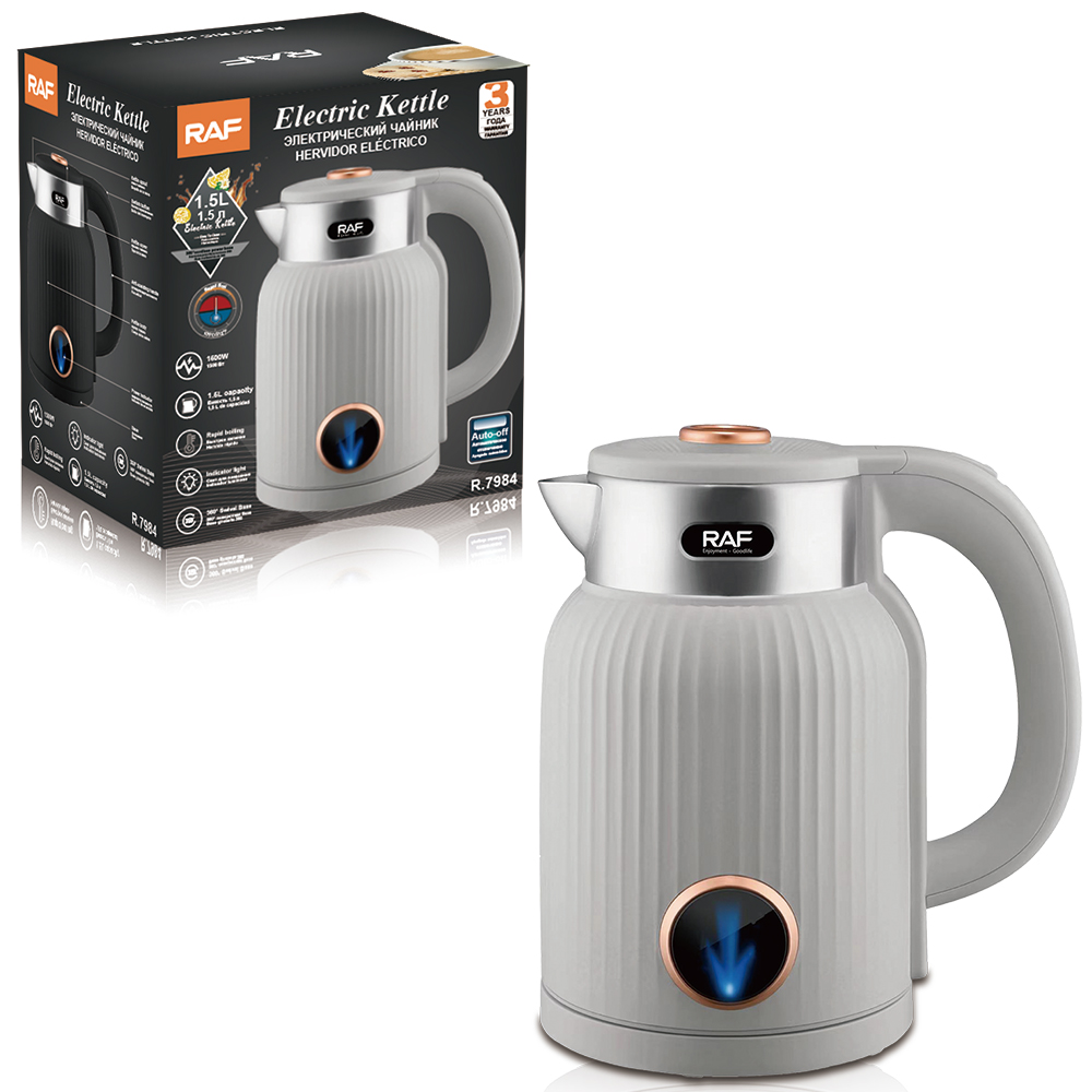 RAF European standard 1.5L electric kettle, household striped design, large-capacity electric kettle, heat preservation kettle details Picture