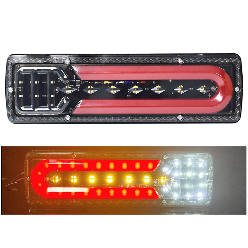 24VLED lights, universal truck rear taillights, multi-functional brake lights, fog lights and turn signals for cars and trucks