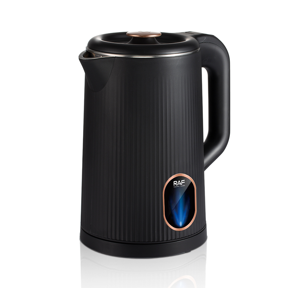 RAF European standard cross-border 2L electric kettle, household striped design electric kettle, heat preservation kettle Item Picture
