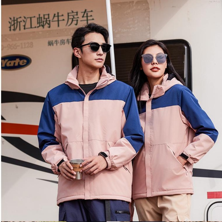 Cross-border three-proof breathable mesh hooded men and women's same style down jacket outdoor sportswear windproof breathable outdoor down pants set down jacket Jackets outdoor clothing adventure equipment details Picture