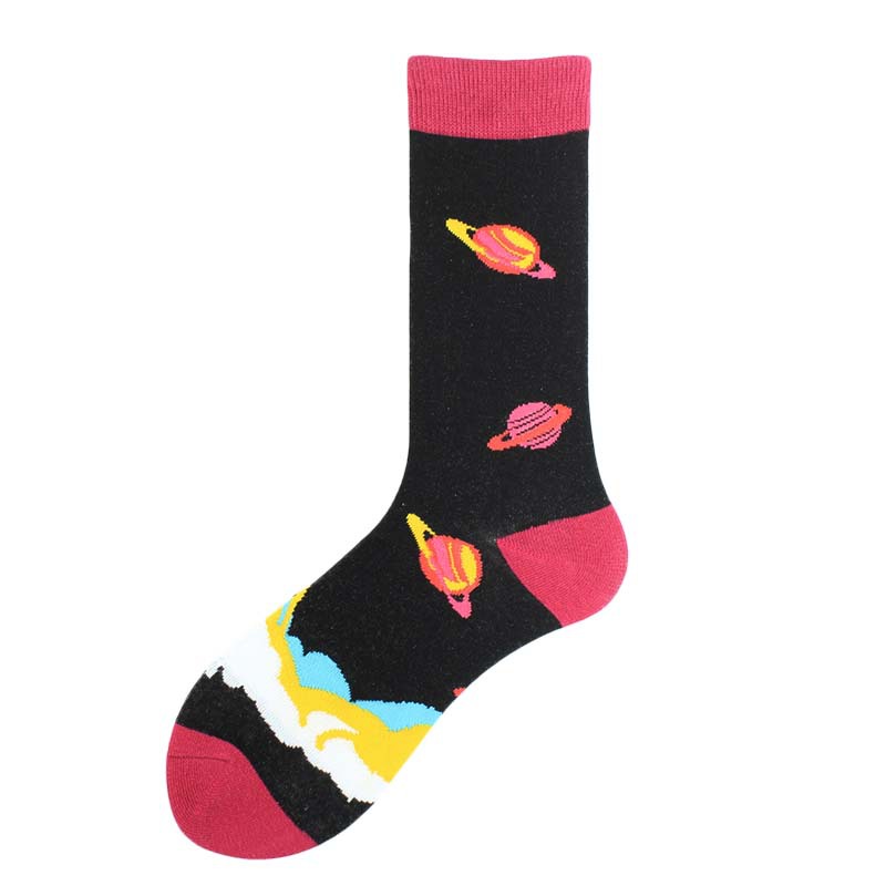 Fashionable And Trendy Animal Planet Flower Socks For Men's Fun Neutral Socks Item Picture
