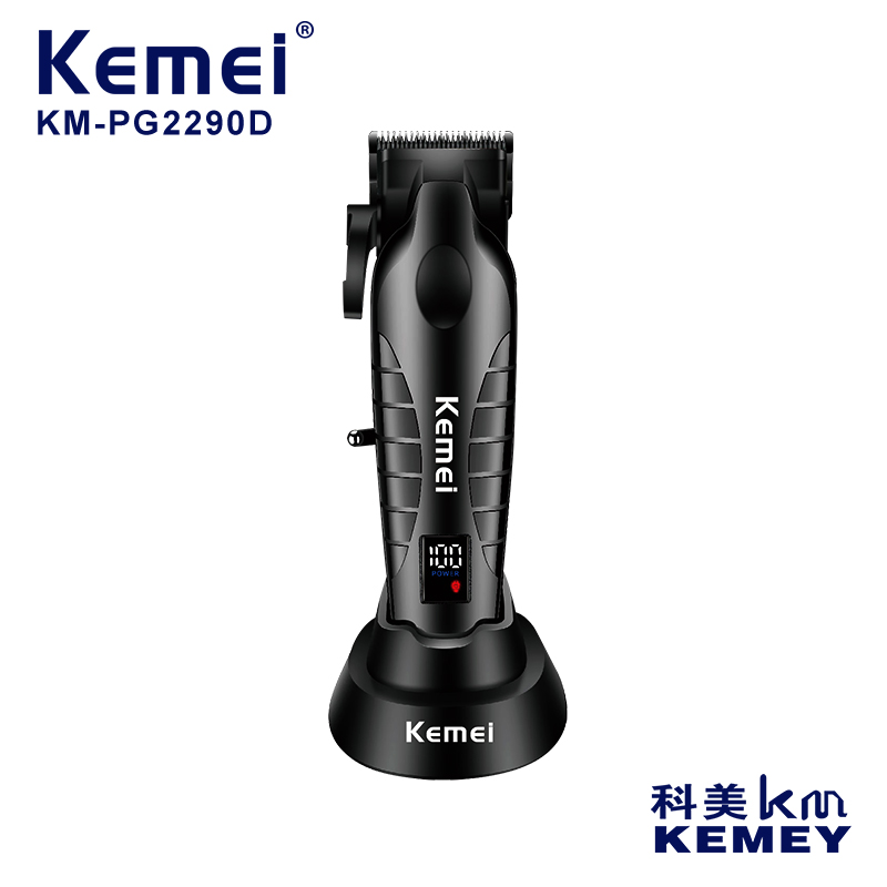 Kemei Km-Pg2290d Usb Digital Display Adjustable Blade Head With Charging Base Best-Selling Hair Clippers, Electric Clippers, Hair Clippers, Hair Shavers, Men's Electric Hair Shavers, Electric Clippers, Engraving Clippers