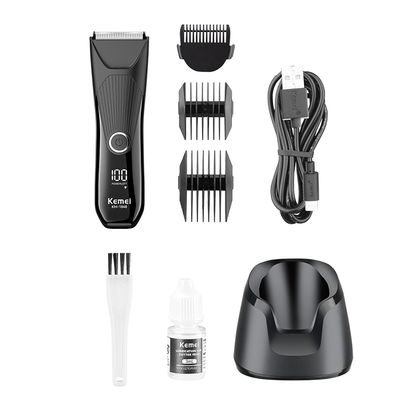 Kemi Km-1848 Body Trimmer, Private Clipper, Base, Digital Display, Usb Charging, Washable, Lighting, Electric Clipper, Hair Clipper, Electric Clipper, Men's Hair Clipper, Trimmer Application Scenario