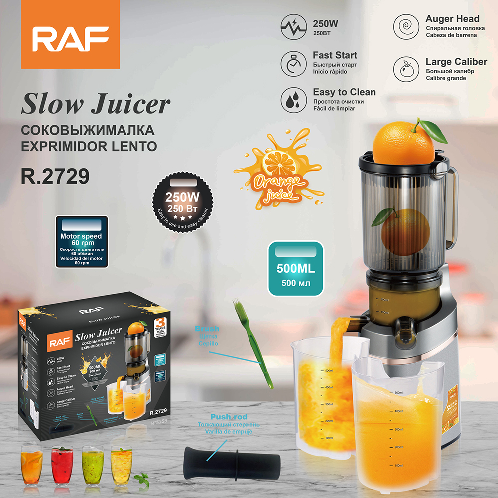RAF European standard cross-border 500ml juicer, multi-functional fresh juicer, automatic juicer, household juicer