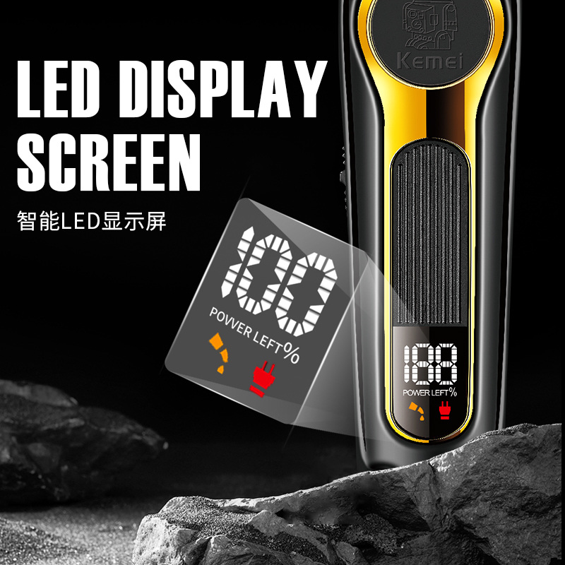 Kemei Km-2351 Long-Range Hairdresser With Engraved Design, Usb Charging, Fast Charging, Brushless Motor, High-Speed Hairdresser, Clipper, Hair Shaver, Men's Electric Hair Shaver, Electric Clipper, Engraved Clipper Specification drawing