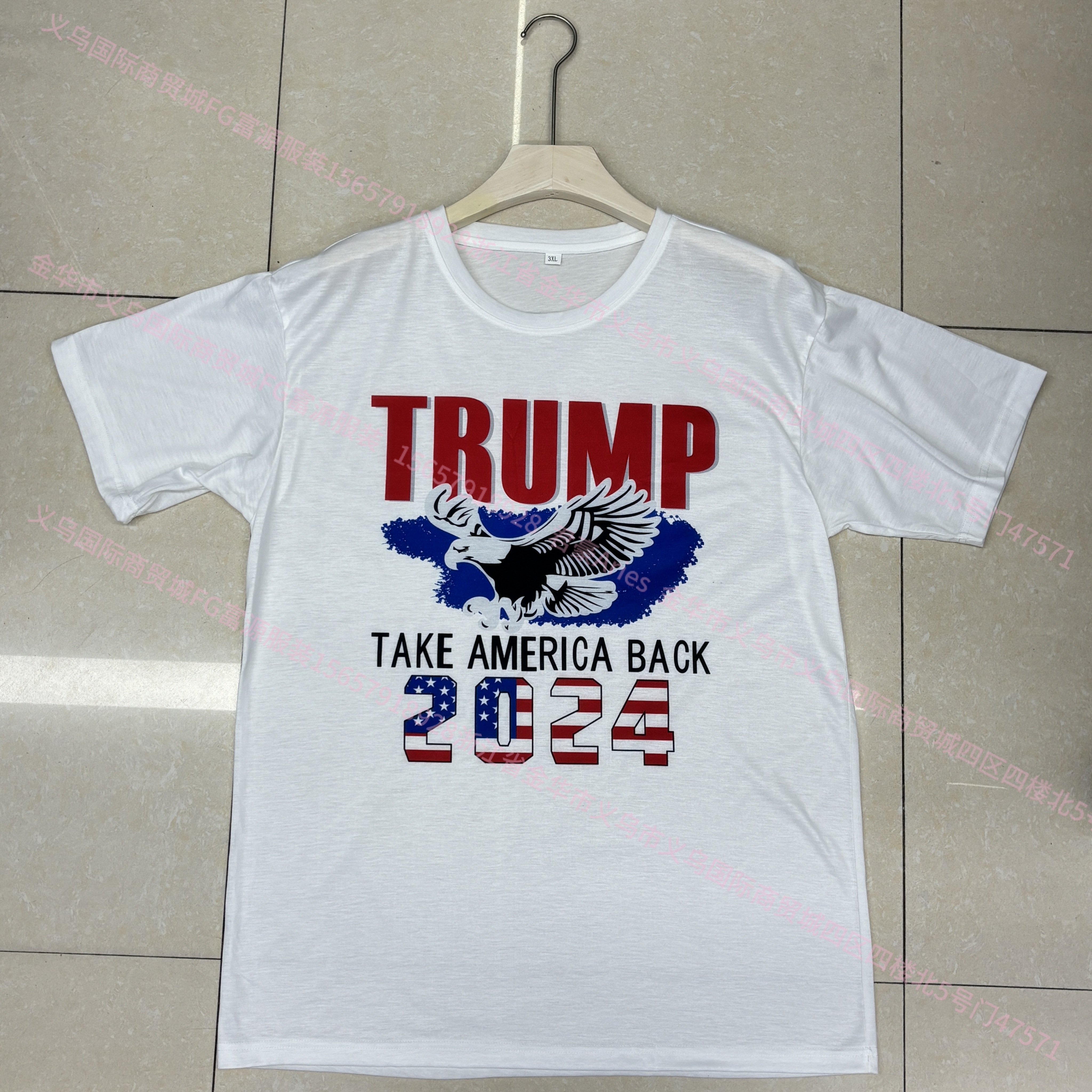 Cross-border presidential election uniforms, custom-made parliamentary campaign uniforms, T-shirts, men's short-sleeved casual round-neck shirts, lapel T-shirts, short-sleeved shirts Application Scenario