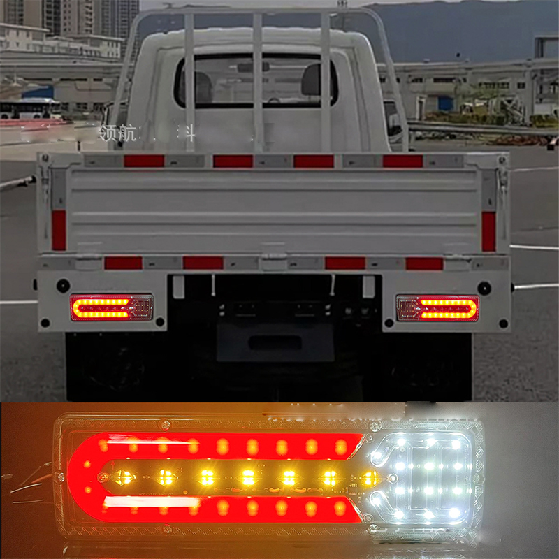 24VLED lights, universal truck rear taillights, multi-functional brake lights, fog lights and turn signals for cars and trucks Application Scenario