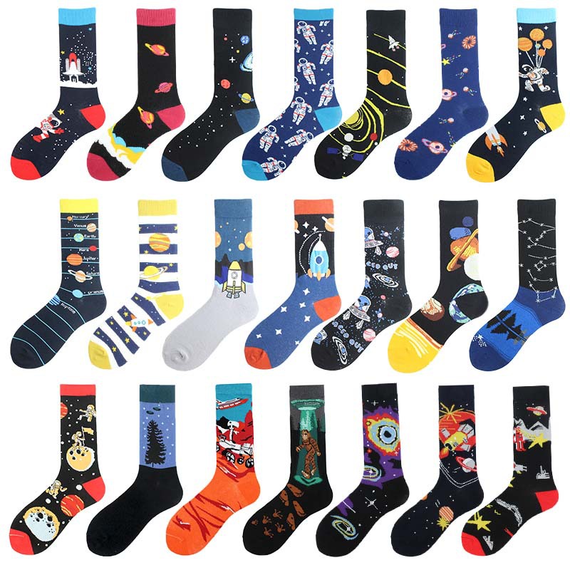 Fashionable And Trendy Animal Planet Flower Socks For Men's Fun Neutral Socks