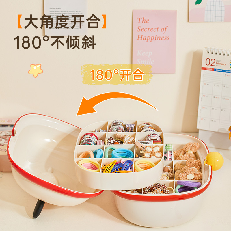 B78-SNH24121 Children's Jewelry Storage Box, Exquisite girls' organizing accessories Storage box, Hair accessory box Application Scenario