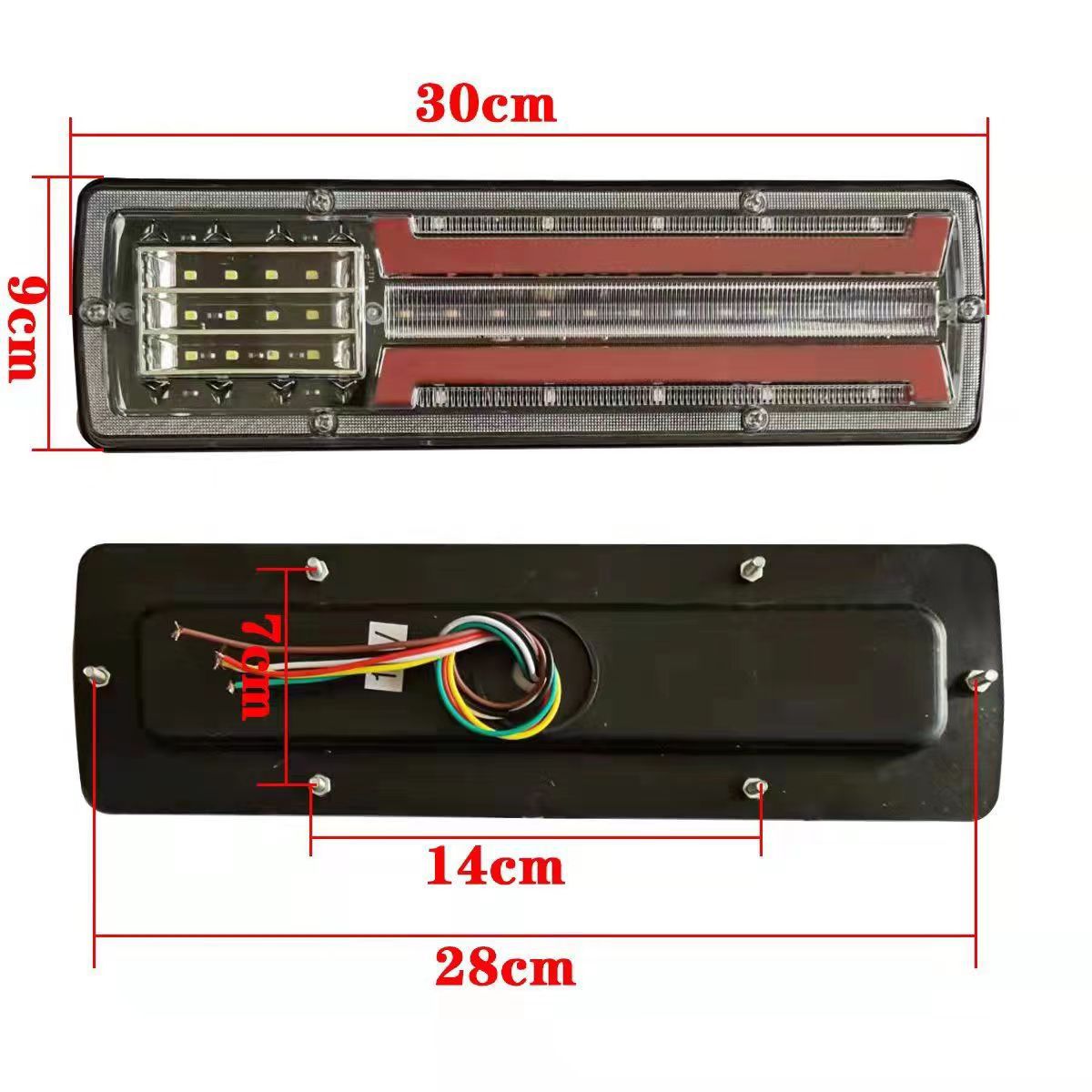 Factory direct sales of new 24V truck rear taillight LED brake signal warning light truck trailer taillight details Picture
