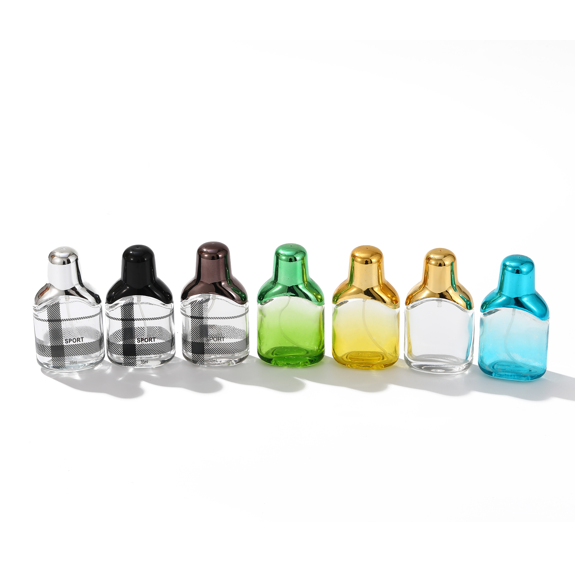 pt034-30ML 彩色/透明香水瓶订制，玻璃瓶香水盖玻璃瓶竹瓶diy塑料许愿空瓶高盖蜂蜜玻璃瓶香水瓶