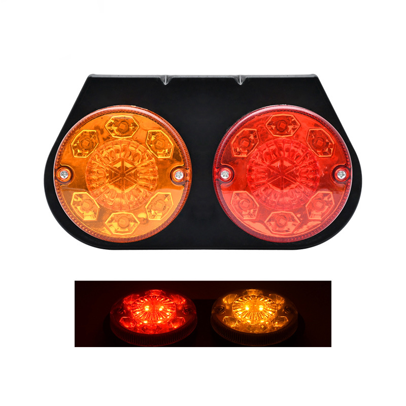 New 12V/24V black and silver shell truck universal rear taillight truck rear taillight side light indicator light signal light full figure