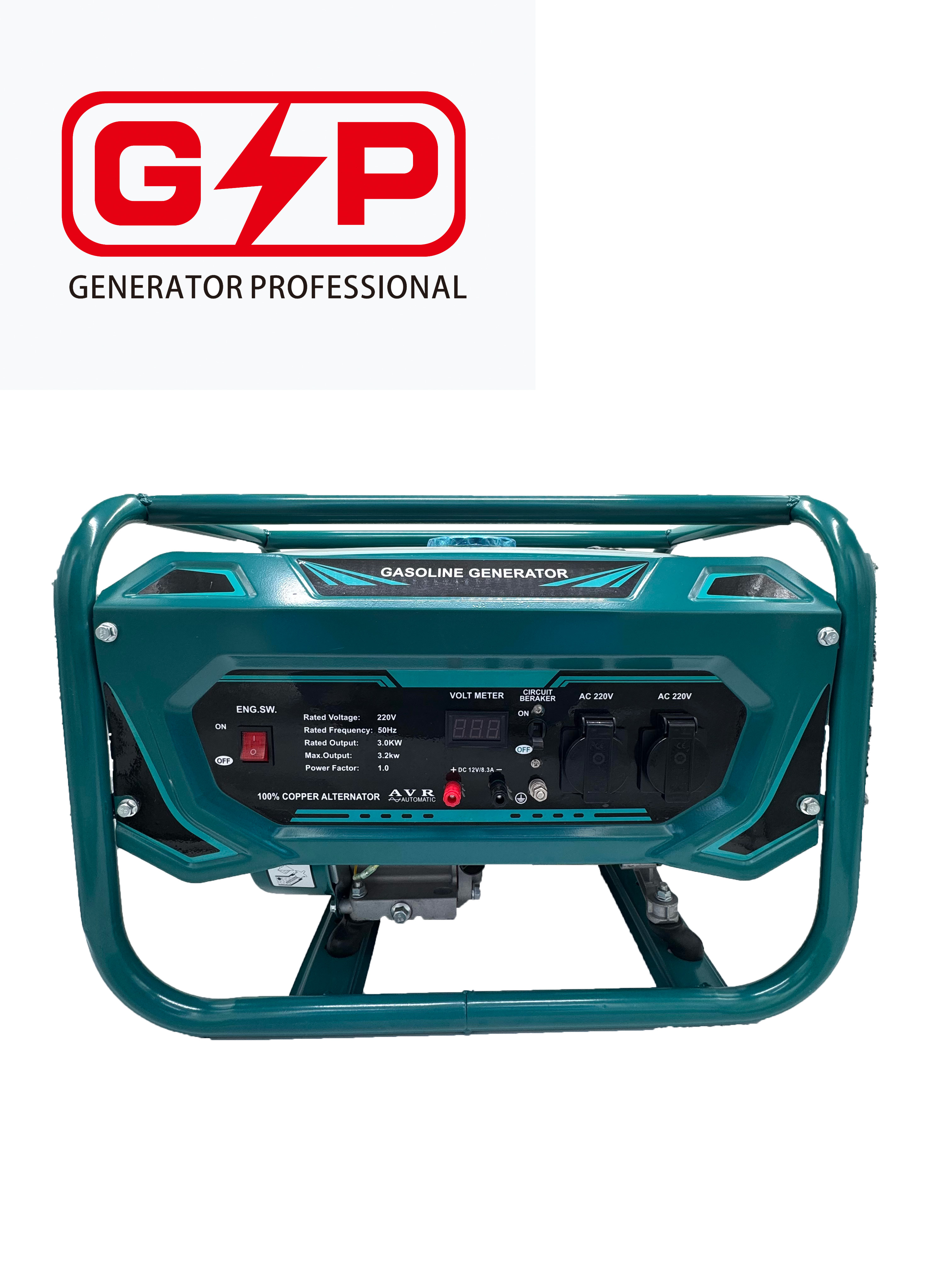 3KW小功率家用开架Gasoline发电机，发电机配件