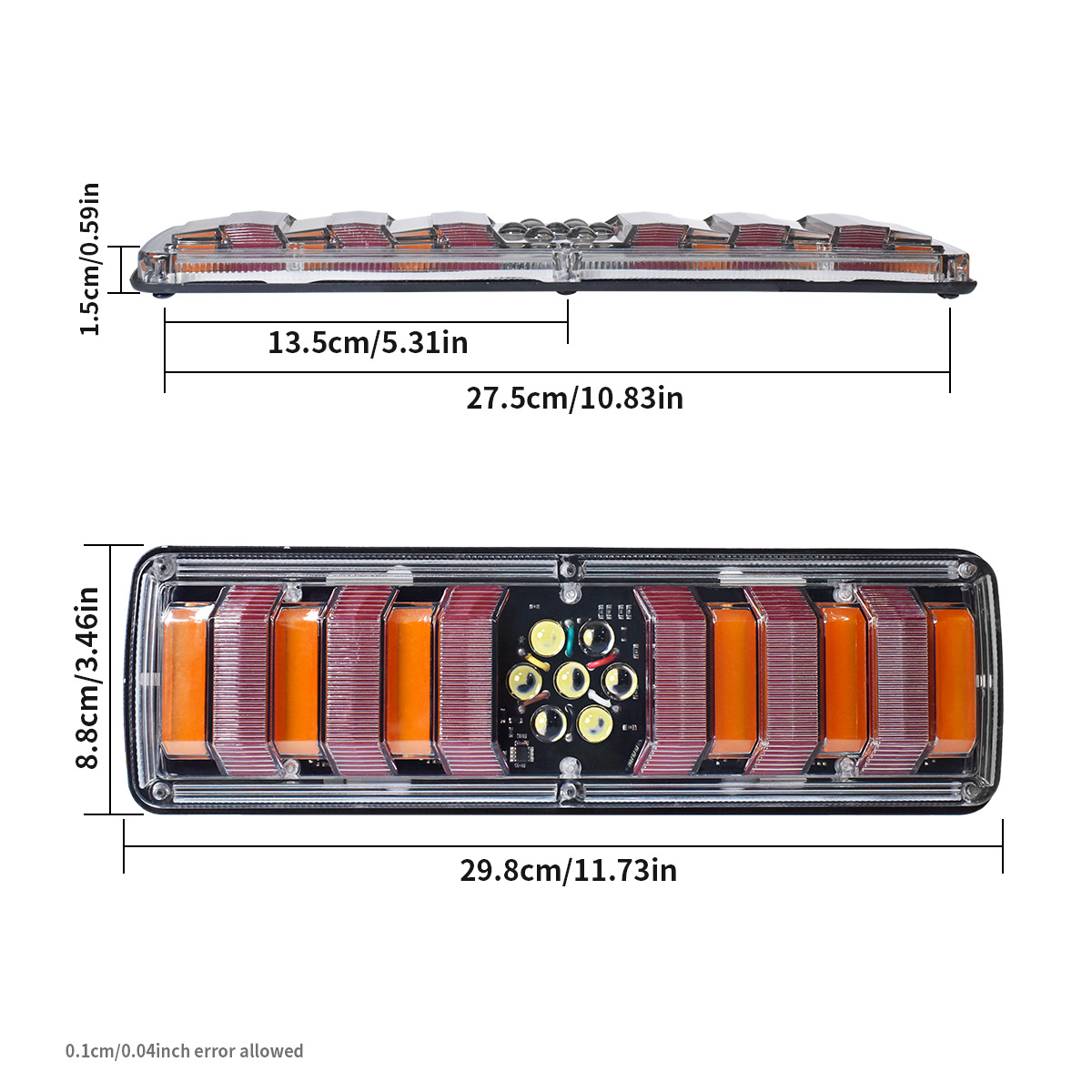 Factory direct sales of universal taillights for trucks and vans, 12V and 24V universal brakes, multi-functional signal lights for driving, reversing and turning details Picture