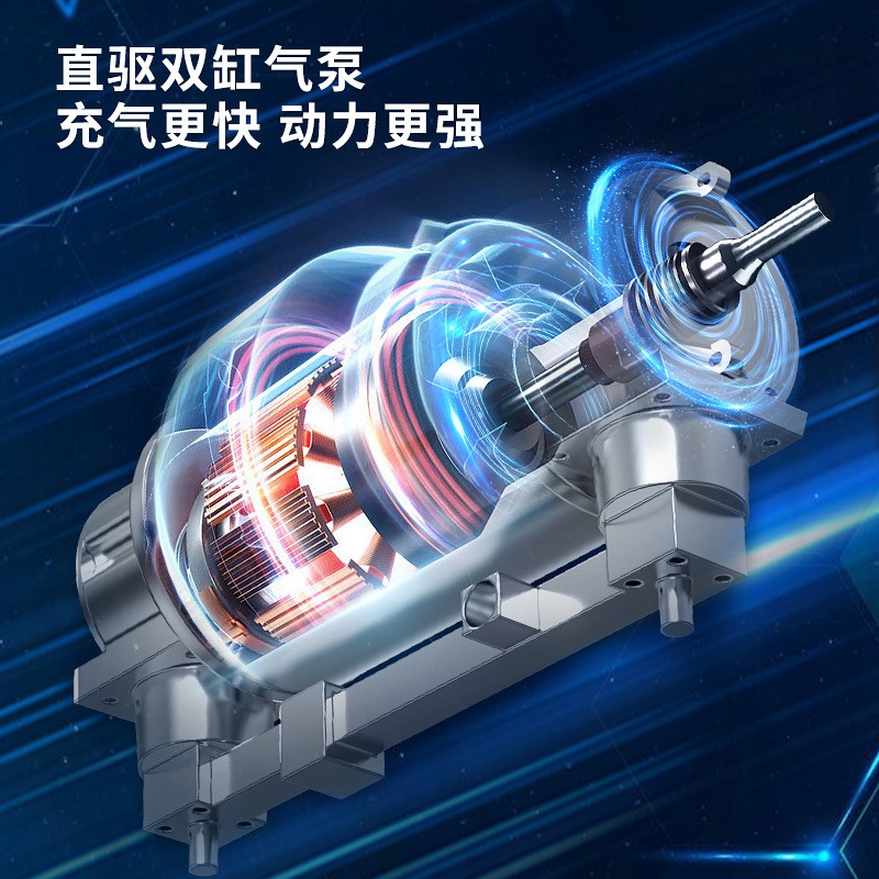 应急电源充气泵/充气泵打气筒/充气泵工具/泳圈打气筒/carsun打气泵细节图