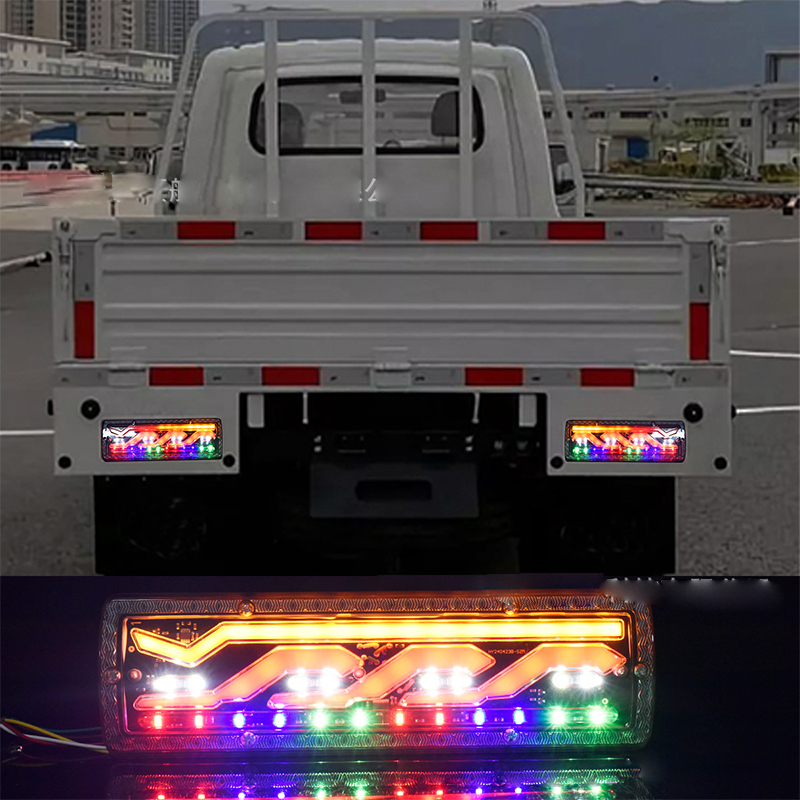 24V universal LED taillights for trucks and cars, multi-functional 12V brake lights for trucks, trailers, RVS and recreational vehicles, warning lights Application Scenario