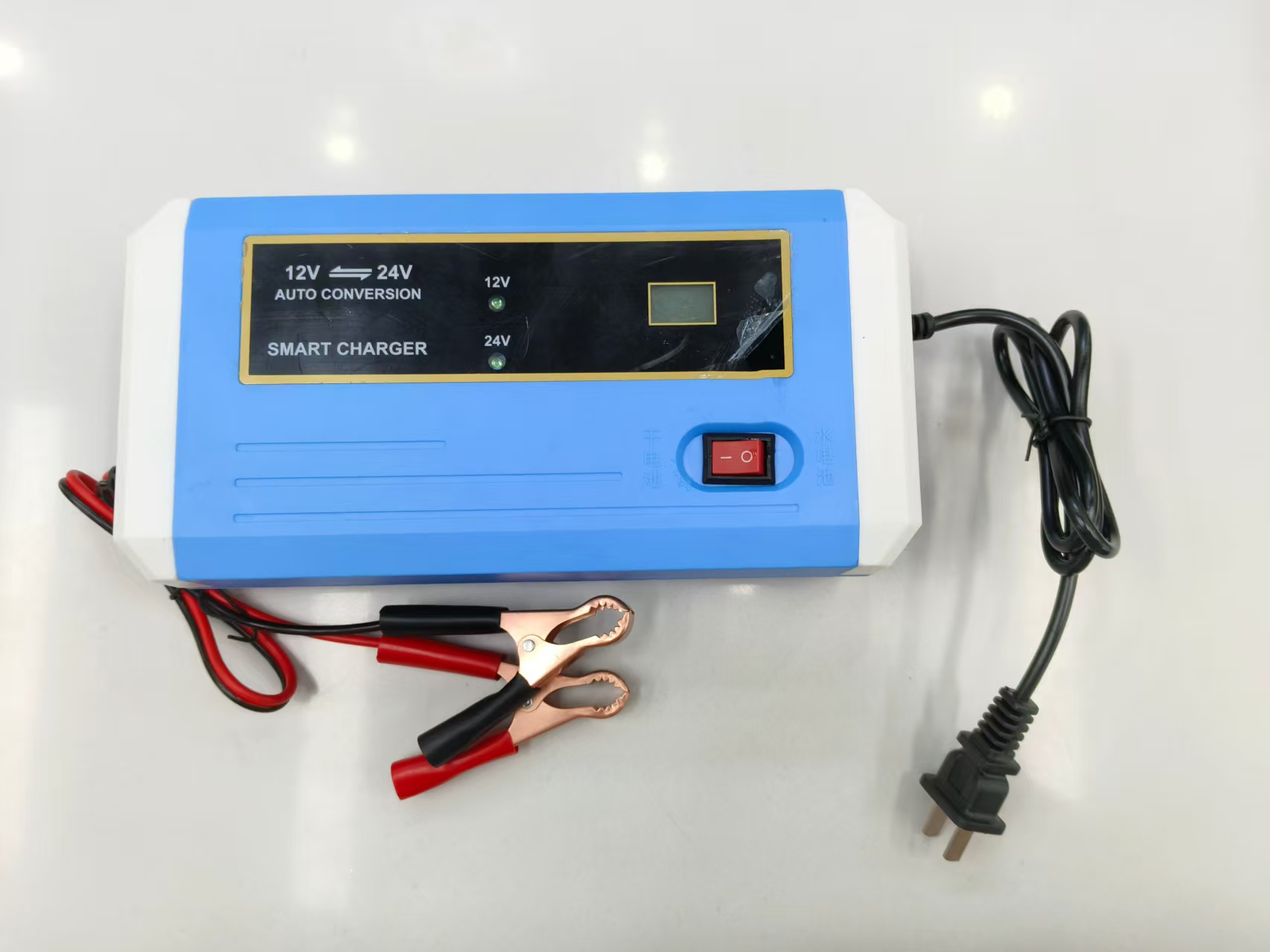 12V10A24V5A cargador de batería de coche cargador de batería de motocicleta cargador inteligente de plomo ácido 12V