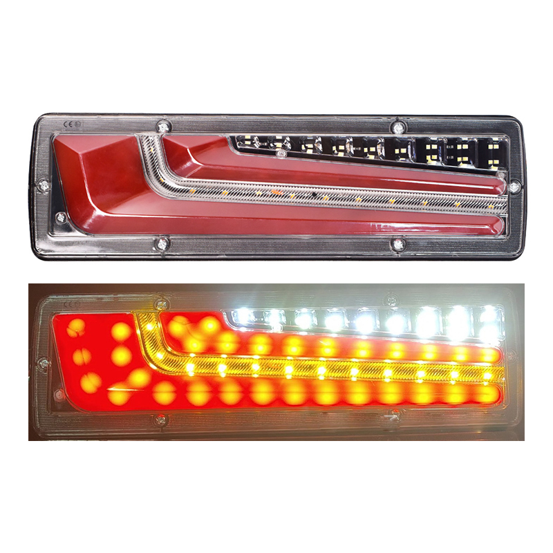 Universal taillights for trucks and vans, 12V and 24V universal models, brake, driving, reversing and steering multi-functional taillights
