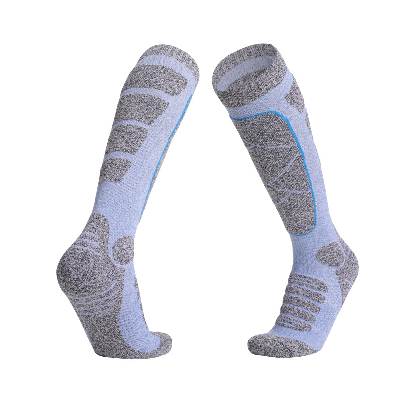 Ski Socks, Outdoor Sports Socks, Thickened Loop Snow Socks For Autumn And Winter, Men's Warm High-Top Breathable Quick-Drying, Women's Hot Specification drawing