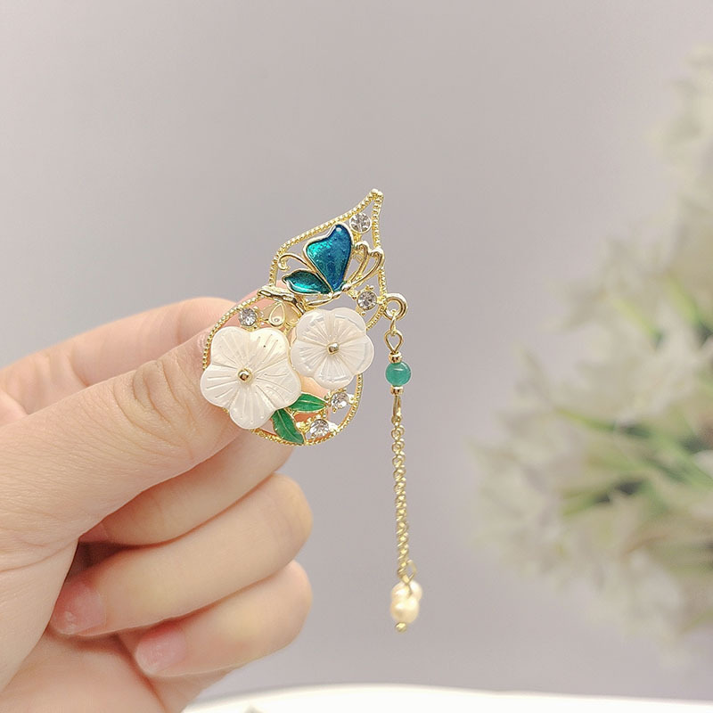 新款时尚气质玫瑰花链条胸针 韩版简约酒会潮流服饰百搭胸花别针国潮