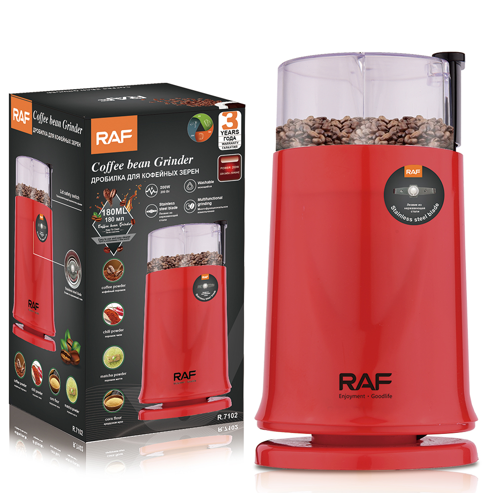 RAF European multi-functional food processor 180ml electric coffee bean grinder, five-grain and spice grinder details Picture