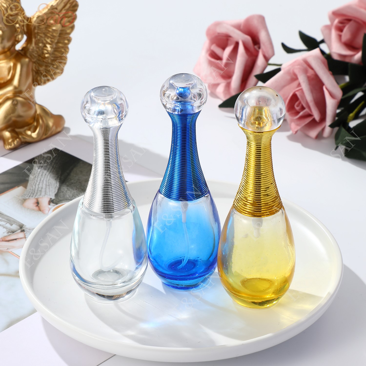 玻璃瓶/香水盖/带塞玻璃瓶/玻璃杯杯子/diy塑料许愿空瓶产品图