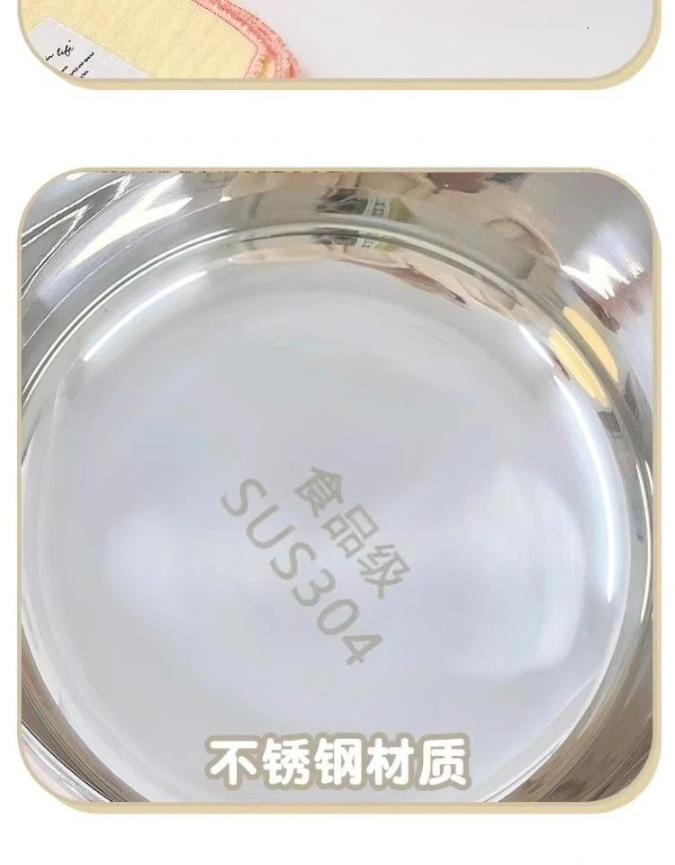 S137-1046 304 stainless steel instant noodle bowl, student dormitory color noodle bowl, large-capacity convenient noodle bowl, heat-resistant cartoon cute soup bowl detail image 12