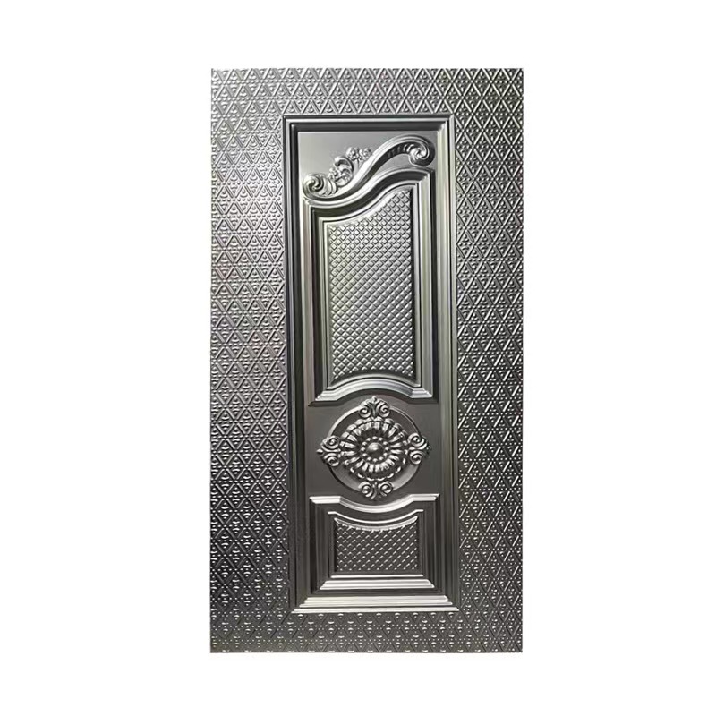 门板 冷轧门板 压花门板 镀锌门板 铁皮压花门面 门面板 覆膜门板 防盗门装饰面门面压花板产品图