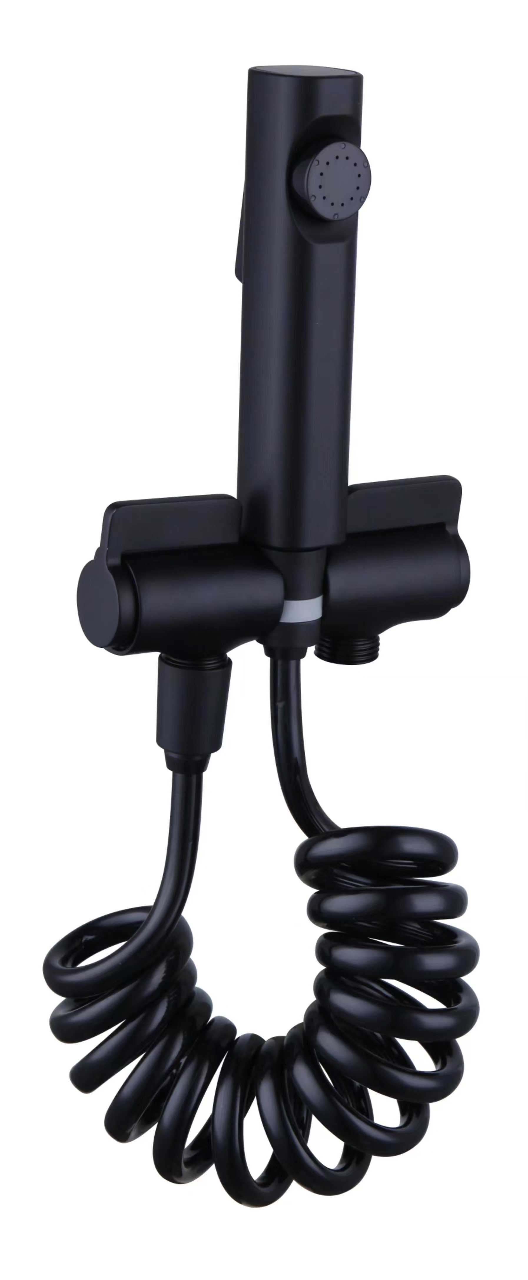 All-copper flushing machine, toilet spray gun, black one-in two-out feminine washing machine set, cleaning machine, high-pressure faucet nozzle