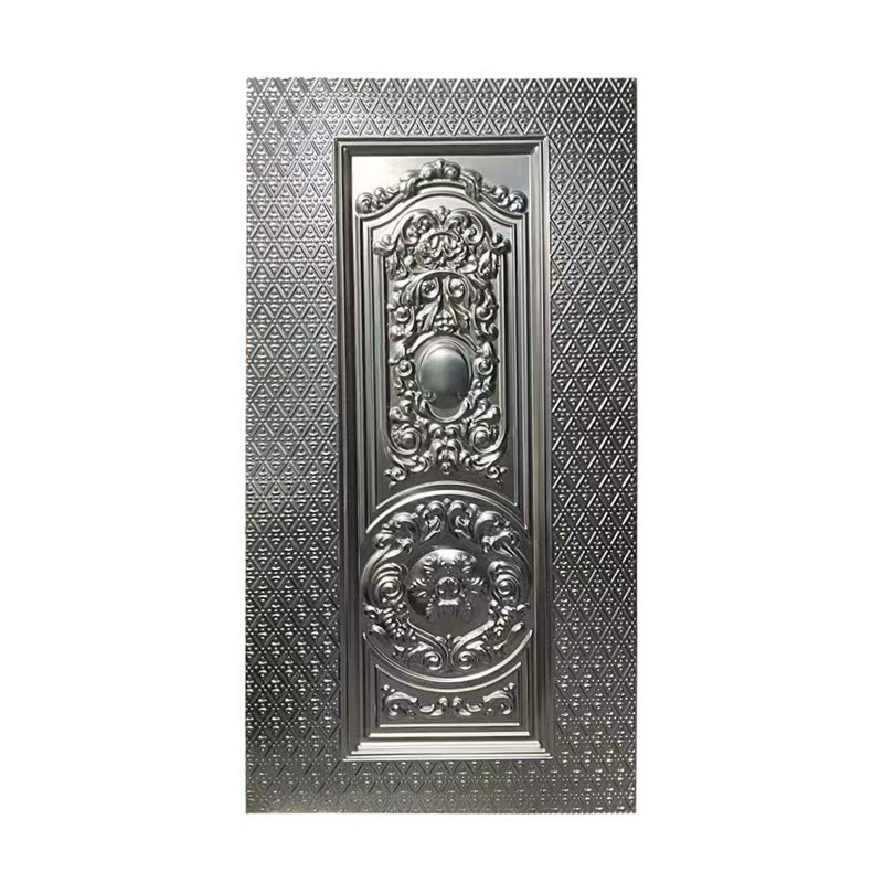 门板 冷轧门板 压花门板镀锌门板铁皮压花门面门面板覆膜门板防盗门装饰面门面压花板白底实物图